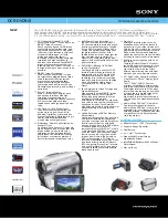 Sony Handycam DCR-DVD910 Specifications preview