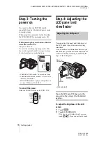 Предварительный просмотр 16 страницы Sony Handycam DCR-HC1000E Camera Operations Manual