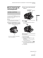 Предварительный просмотр 19 страницы Sony Handycam DCR-HC1000E Camera Operations Manual