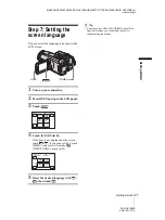 Предварительный просмотр 21 страницы Sony Handycam DCR-HC1000E Camera Operations Manual