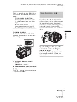 Предварительный просмотр 25 страницы Sony Handycam DCR-HC1000E Camera Operations Manual