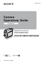 Sony Handycam DCR-HC16E Operation Manual preview