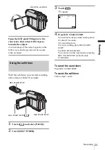 Предварительный просмотр 23 страницы Sony Handycam DCR-HC16E Operation Manual