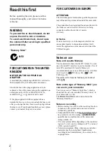 Preview for 2 page of Sony Handycam DCR-HC30E Operation Manual