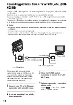 Preview for 44 page of Sony Handycam DCR-HC37E Operating Manual