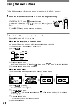 Предварительный просмотр 34 страницы Sony Handycam DCR-HC90E Operating Manual