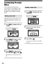 Предварительный просмотр 56 страницы Sony Handycam DCR-HC90E Operating Manual