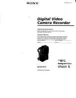 Sony Handycam DCR-PC1 Operating Instructions Manual preview