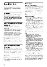 Preview for 2 page of Sony HANDYCAM DCR-PC106E Operation Manual