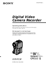 Sony Handycam DCR-PC1E Operating Instructions Manual preview