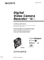 Sony Handycam DCR-PC4 Operating Instructions Manual preview