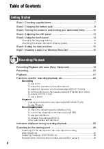 Preview for 4 page of Sony Handycam DCR-PC53E Operating Manual