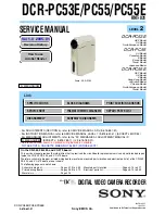 Preview for 1 page of Sony Handycam DCR-PC53E Service Manual