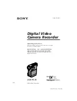 Sony Handycam DCR-PC7E Operating Instructions Manual preview