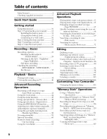 Preview for 6 page of Sony Handycam DCR-PC9 Operating Instructions Manual