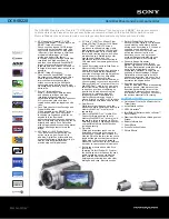 Preview for 1 page of Sony HANDYCAM DCR-SR220 Specifications