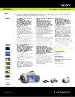 Sony Handycam DCR-SR42 Specifications preview