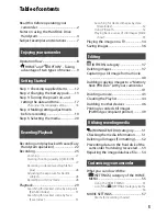 Preview for 5 page of Sony Handycam DCR-SR46 Handbook