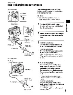 Предварительный просмотр 9 страницы Sony Handycam DCR-SR46 Operating Manual