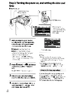 Предварительный просмотр 12 страницы Sony Handycam DCR-SR46 Operating Manual