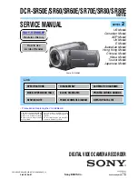 Sony Handycam DCR-SR50E Service Manual preview