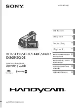 Sony Handycam DCR-SX30E Operating Manual preview