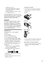 Preview for 5 page of Sony Handycam DCR-SX45E Operating Manual