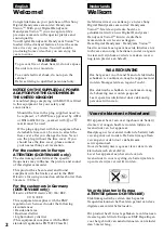 Preview for 2 page of Sony Handycam DCR-TRV140E Operating Instructions Manual