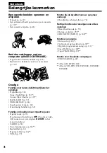 Preview for 4 page of Sony Handycam DCR-TRV140E Operating Instructions Manual