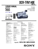 Preview for 1 page of Sony Handycam DCR-TRV140E Service Manual