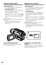 Предварительный просмотр 50 страницы Sony Handycam DCR-TRV141E Operating Instructions Manual