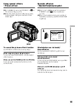 Предварительный просмотр 53 страницы Sony Handycam DCR-TRV141E Operating Instructions Manual