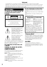 Предварительный просмотр 2 страницы Sony Handycam DCR-TRV15 Operating Instructions Manual