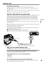 Предварительный просмотр 67 страницы Sony Handycam DCR-TRV15 Operating Instructions Manual