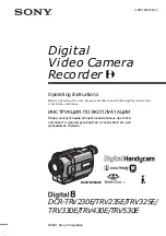 Sony Handycam DCR-TRV230E Operating Instructions Manual preview