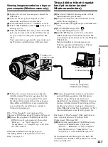 Предварительный просмотр 127 страницы Sony Handycam DCR-TRV240E Operating Instructions Manual