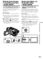 Предварительный просмотр 223 страницы Sony Handycam DCR-TRV240E Operating Instructions Manual