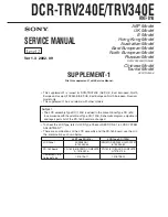 Sony Handycam DCR-TRV240E Supplemental Service Manual preview