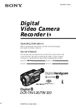 Preview for 1 page of Sony Handycam DCR-TRV320 Operating Instructions Manual