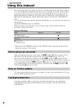 Preview for 8 page of Sony Handycam DCR-TRV320 Operating Instructions Manual