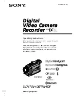 Preview for 1 page of Sony Handycam DCR-TRV40E Operating Instructions Manual