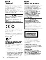 Preview for 2 page of Sony Handycam DCR-TRV40E Operating Instructions Manual