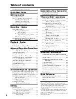 Preview for 4 page of Sony Handycam DCR-TRV525 Operating Instructions Manual