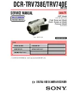 Предварительный просмотр 1 страницы Sony Handycam DCR-TRV738E Service Manual