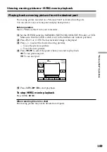 Предварительный просмотр 169 страницы Sony Handycam DCR-TRV940 Operating Instructions Manual