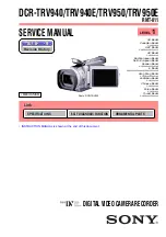 Sony Handycam DCR-TRV940 Service Manual предпросмотр