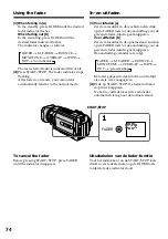 Предварительный просмотр 74 страницы Sony Handycam DCR-TRV940E Operating Instructions Manual