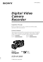 Preview for 1 page of Sony Handycam DCR-VX1000 Operation Manual