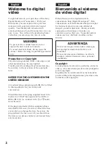 Preview for 2 page of Sony Handycam DCR-VX1000E Operation Manual