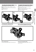 Preview for 9 page of Sony Handycam DCR-VX1000E Operation Manual